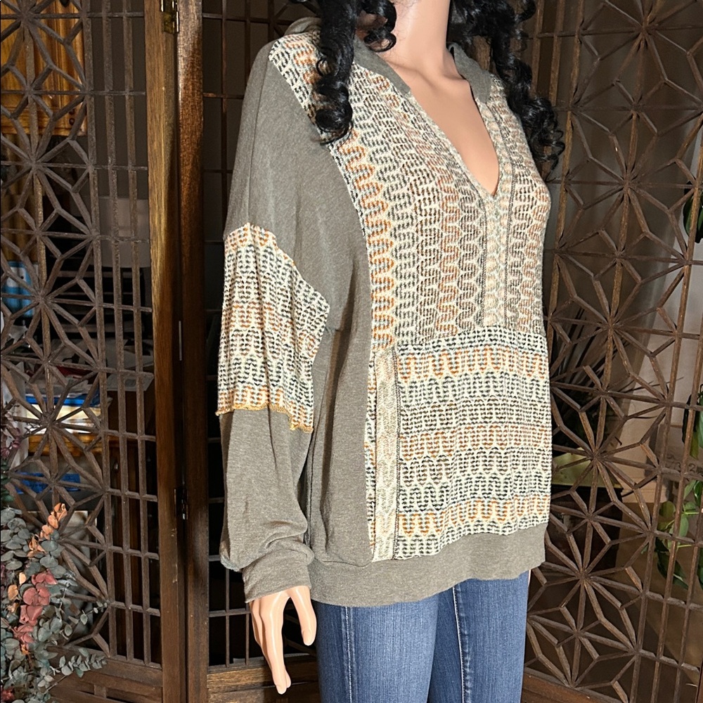 HAPTICS PULLOVER LIGHT KNIT HOODY L